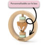 Hochet rond en bois personnalisé RENARD - TRIXIE