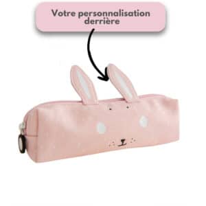 Trousse d'école-lapin rose-trixie