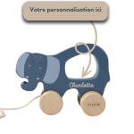 Animal à tirer éléphant, jouet pour bébé