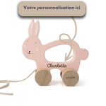 Animal à tirer lapin, jouet pour bébé