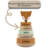 Tour à empiler renard personnalisable infos de naissance pour bébé et enfant