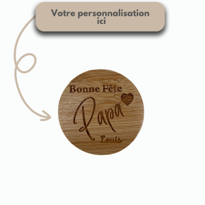 Décapsuleur ouvre-bouteille rond et magnet, cadeau fête des pères