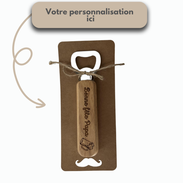 Ouvre-bouteille, décapsuleur pour la fête des pères, papy, cadeau homme