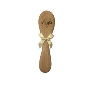 Brosse bébé personnalisée en bois