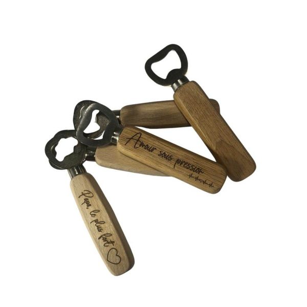 Décapsuleur personnalisé en bois