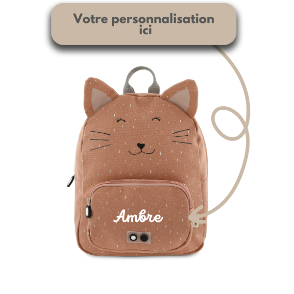 Sac à dos animal chat pour petite fille, rentrée école ou crèche