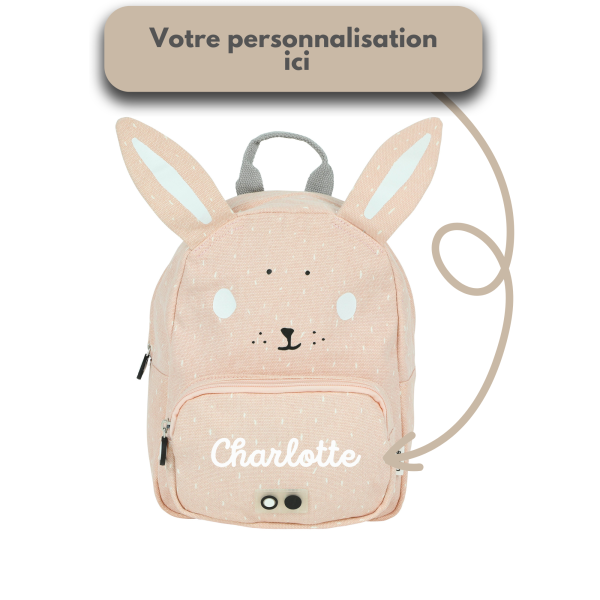 Sac à dos animal lapin pour petite fille rentrée école ou crèche