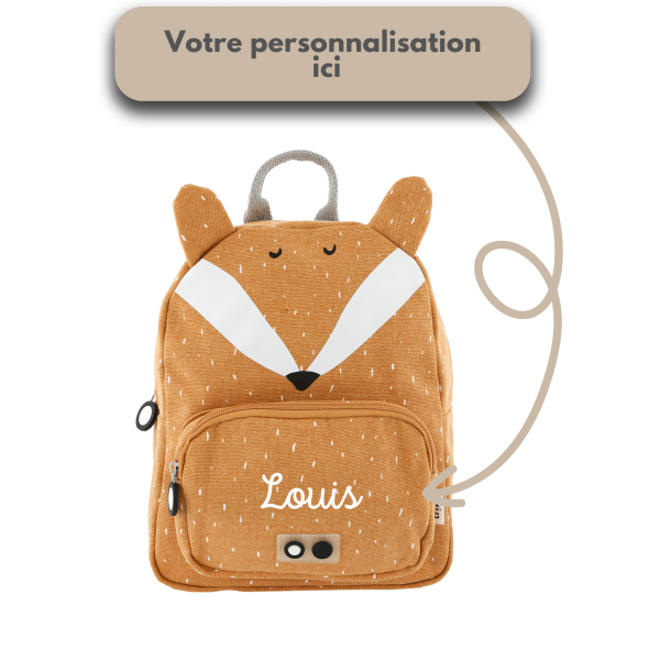 Sac à dos animal renard orange pour la rentrée ou la crèche