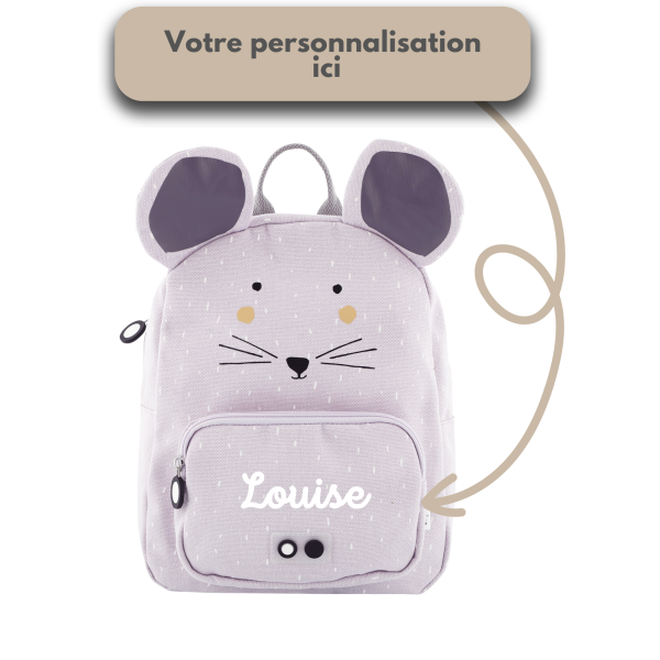 Sac à dos animal souris pour rentrée école ou crèche