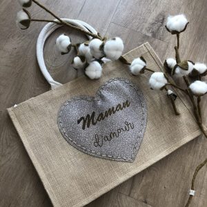 Sac personnalisé en toile de jute - rectangle