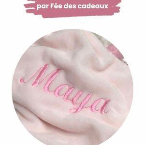 Chaque doudou est brodé par Fée des cadeaux