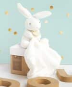 DOUDOU LAPIN EN BOITE FLEUR BLANC 2