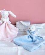 DOUDOU LAPIN EN BOITE FLEUR BLEU 3