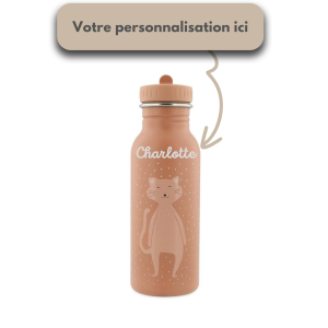 Gourde Mr. Cat Chat 500 ml personnalisé prénom enfant