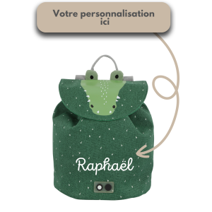 Sac à dos mini crocodile pour enfants rentrée ou crèche