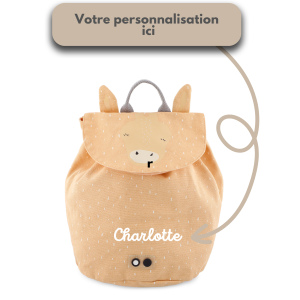 Sac à dos mini girafe pour la rentrée ou l'école personnalisable