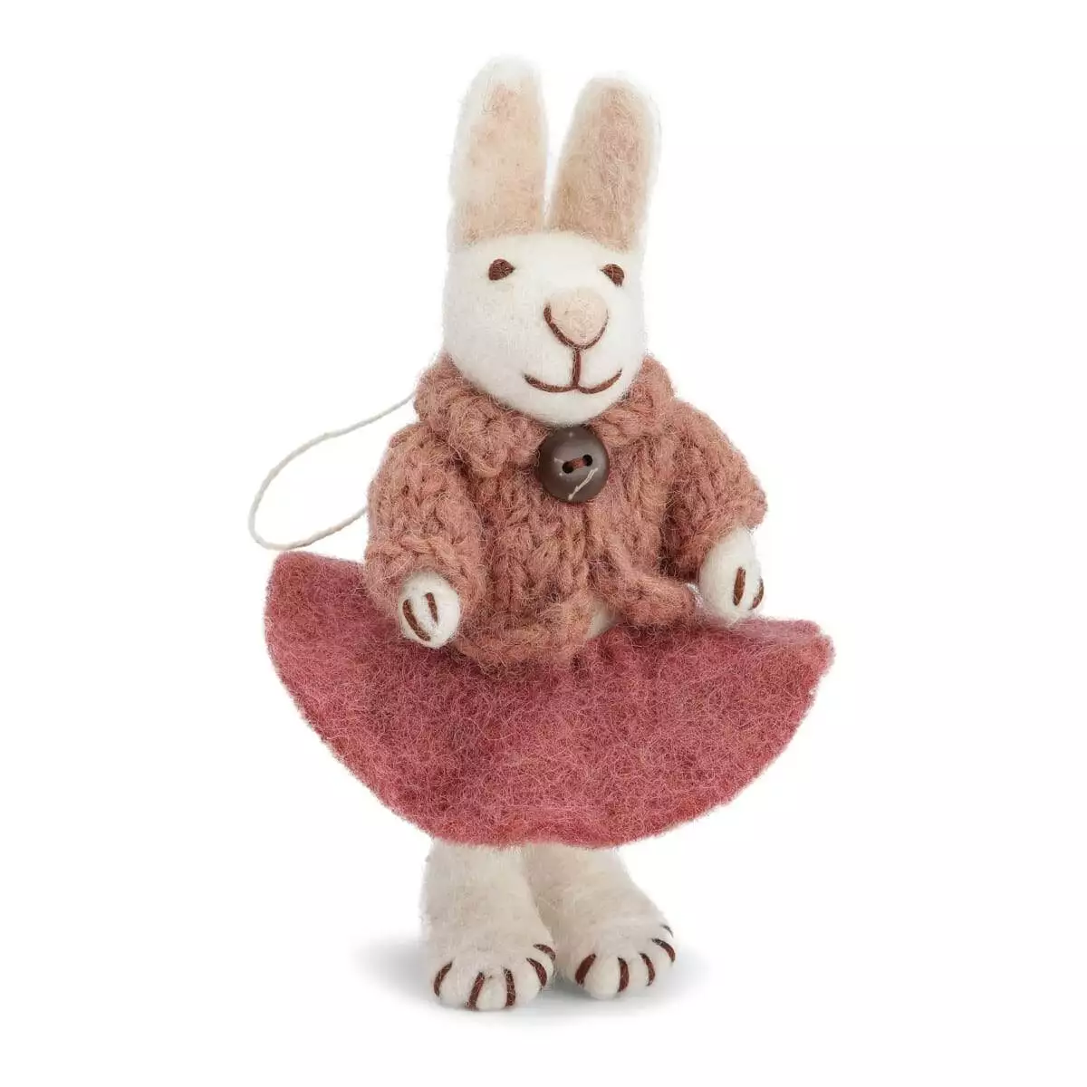 lapin en laine gry and sif robe rose