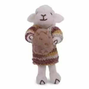 decoration mouton en laine pour paques