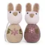 set lapin en laine gry and sif