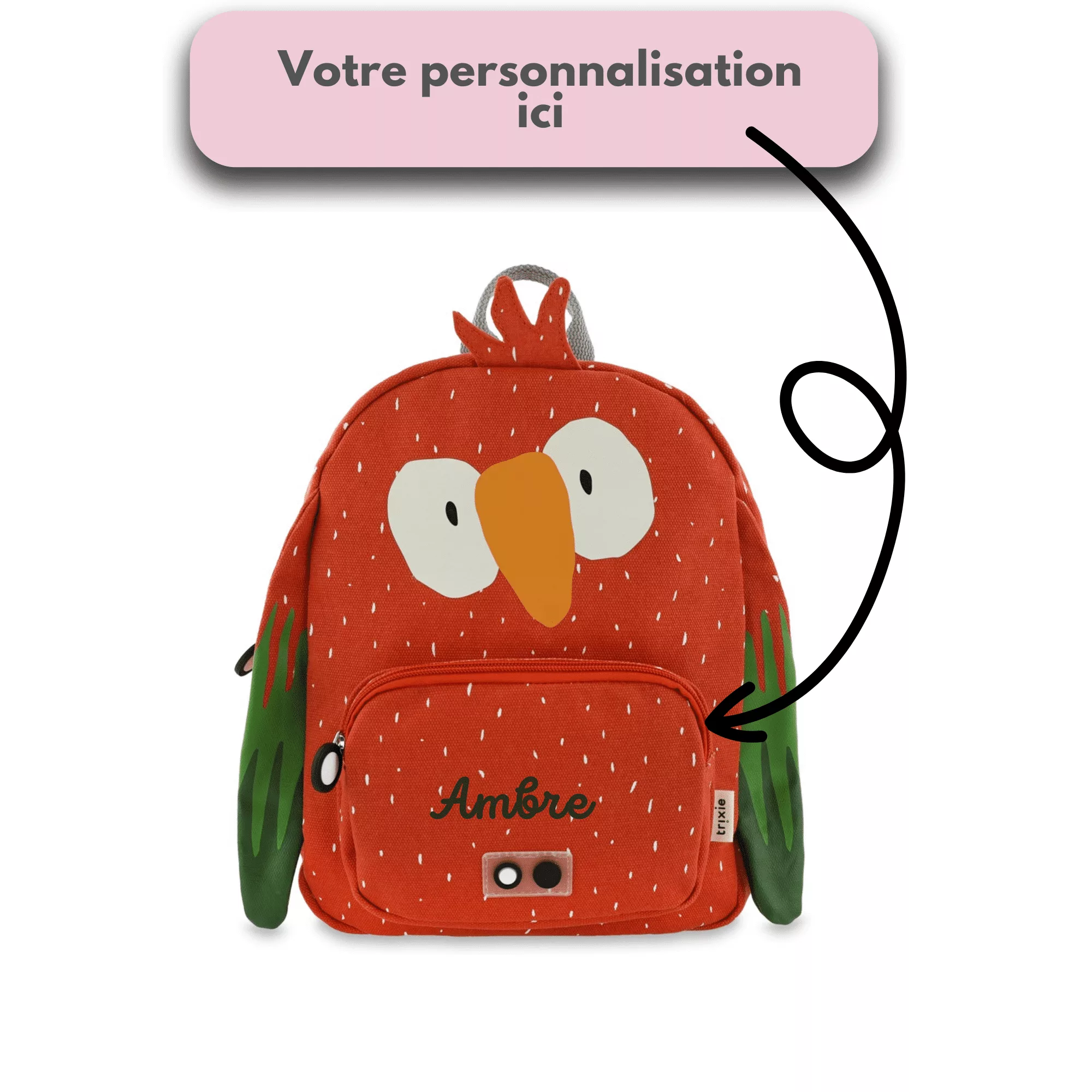 sac à dos personnalisable maternelle perroquet