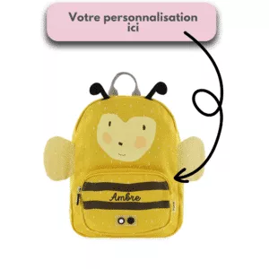 sac à dos personnalisable maternelle abeille