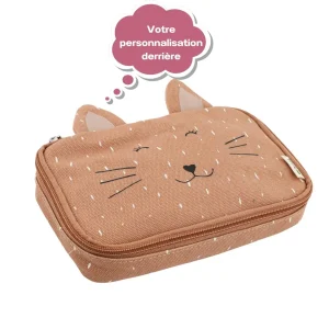 Trousse école rectangulaire personnalisée Mrs Cat