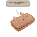 Trousse rectangle chat à personnalisée rentrée école