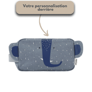 Trousse rectangle éléphant à personnalisée