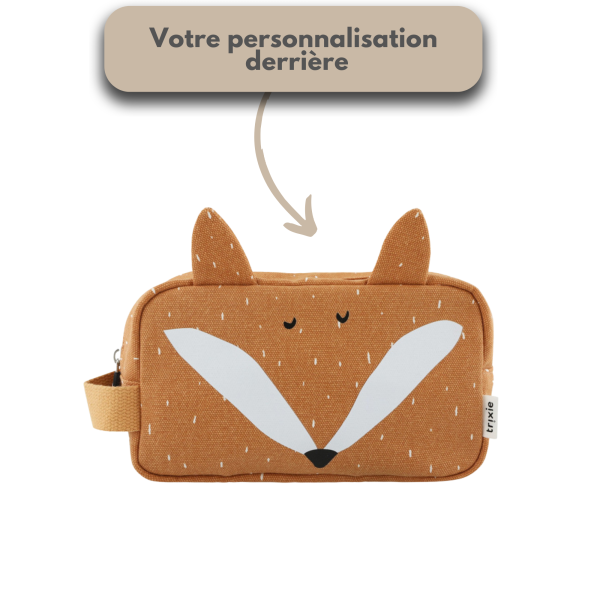 Trousse renard orange pour l'école ou crèche