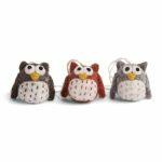 Set 3 mini chouettes en laine - Gry and Sif