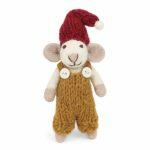 Figurine de noel-souris-blanche-en-laine-gry-and-sif13624