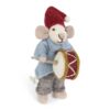 Souris en Laine avec Tambour – Décoration de Noël- Gry-and-sif