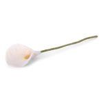 Fleur en laine - arum-blanc-Gry-and-sif