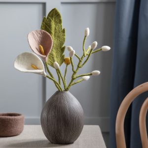 Fleur en laine - arum-blanc-Gry-and-sif