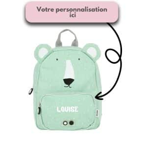 sac à dos personnalisé enfant Trixie-ours polaire