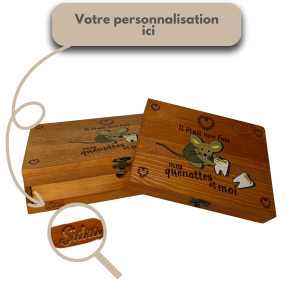 Personnalisation avec prénom boite dents de lait enfant bébé cadeau naissance