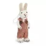 lapin blanc avec salopette rose gry and sif