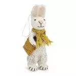 lapin blanc echarpe jaune gry and sif