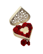 Moyen format boite coeur en bois