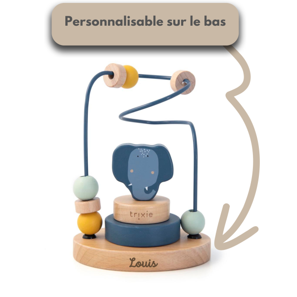 Labyrinthe jeu bébé personnalisable, animal éléphant