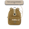 Sac à dos Trixie motif ours brodé prénom