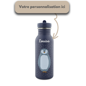 Gourde Mr. Penguin Pingouin 500 ml personnalisation prénom