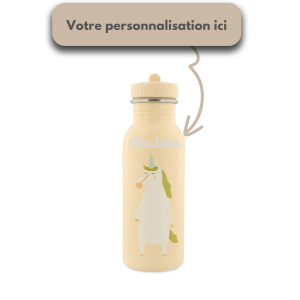 Gourde Mrs Unicorn Licorne 500 ml Personalisation prénom