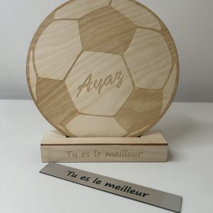 Socle ballon plaques au choix bois ou métal