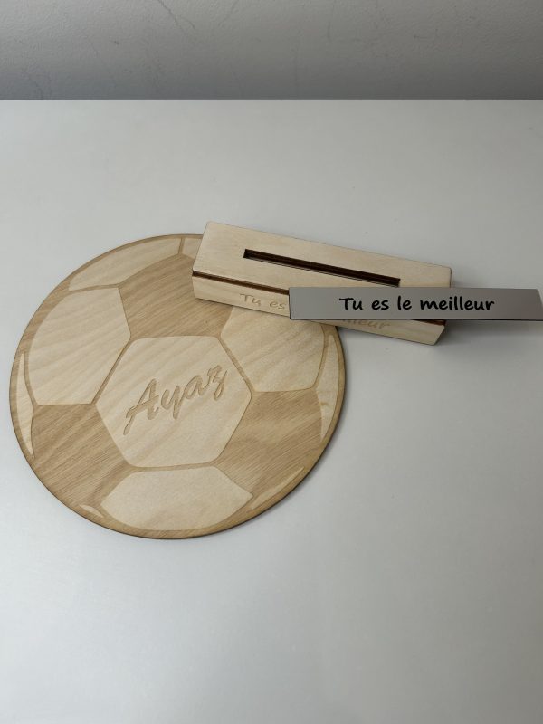 Socle trophée avec plaque en bois ou métal