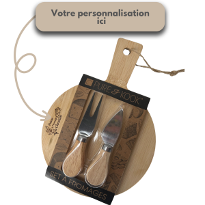 Cadeau fête des pères ou grand pères. Set fromage, planche à personnaliser