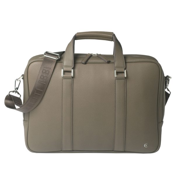 Coloris taupe sac porte documents CERRUTI