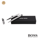 Stylos Hugo Boss 2 stylos argenté. Cadeau entreprise, cadeau professionnel