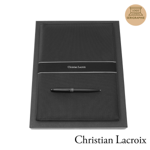 Parure personnalisée stylo bille et écritoire A4 – CHRISTIAN LACROIX