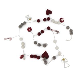 Guirlande de Noël en laine feutrée – Gry & Sif